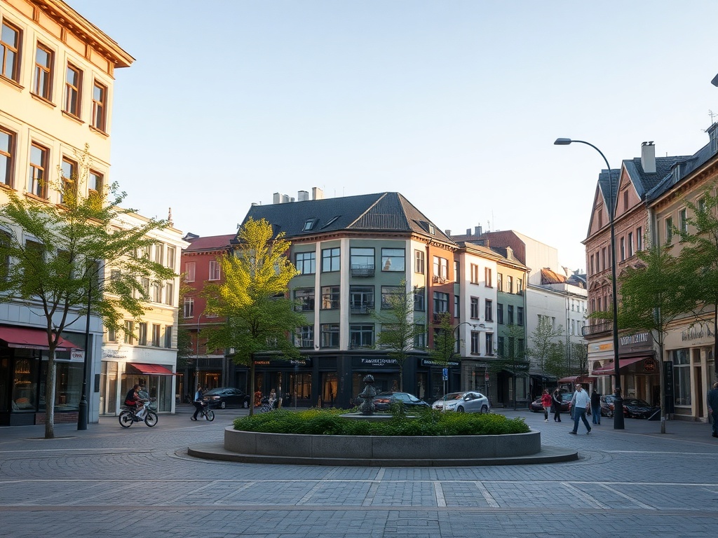 Kontrastowa zabudowa Sosnowca: nowoczesne osiedle mieszkaniowe obok zabytkowych kamienic