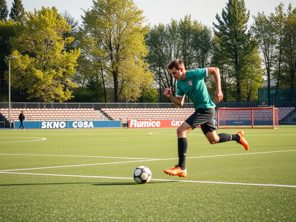 Stadion Zagłębia Sosnowiec podczas meczu piłki nożnej z kibicami na trybunach